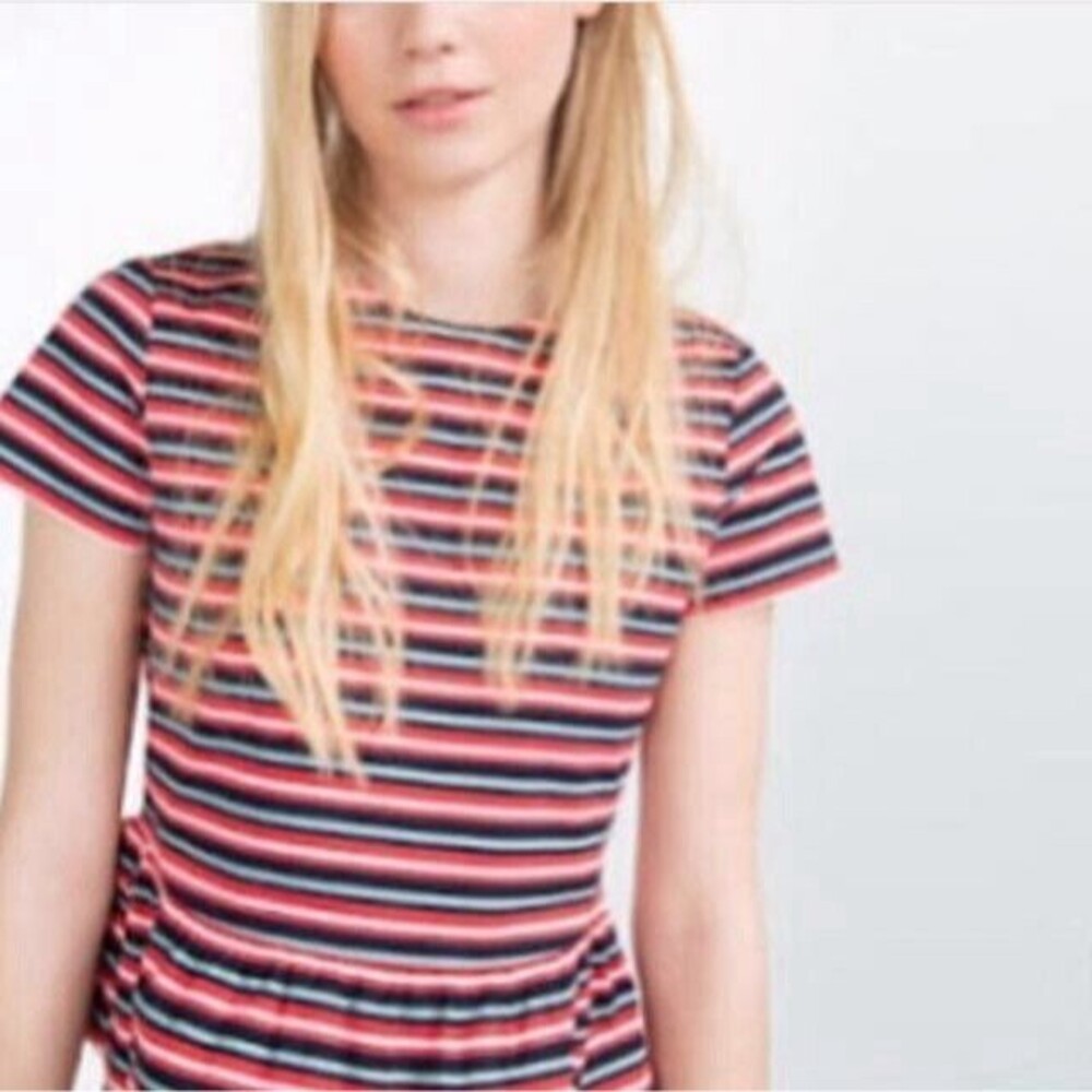 Zara Trafaluc Collection Women’s Size XS Striped Peplum Top